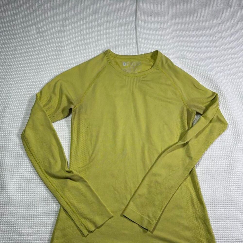 Figs Women's Green and Yellow Shirt